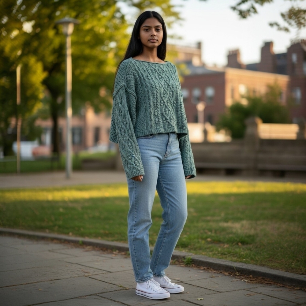 Free People Cropped Sweater